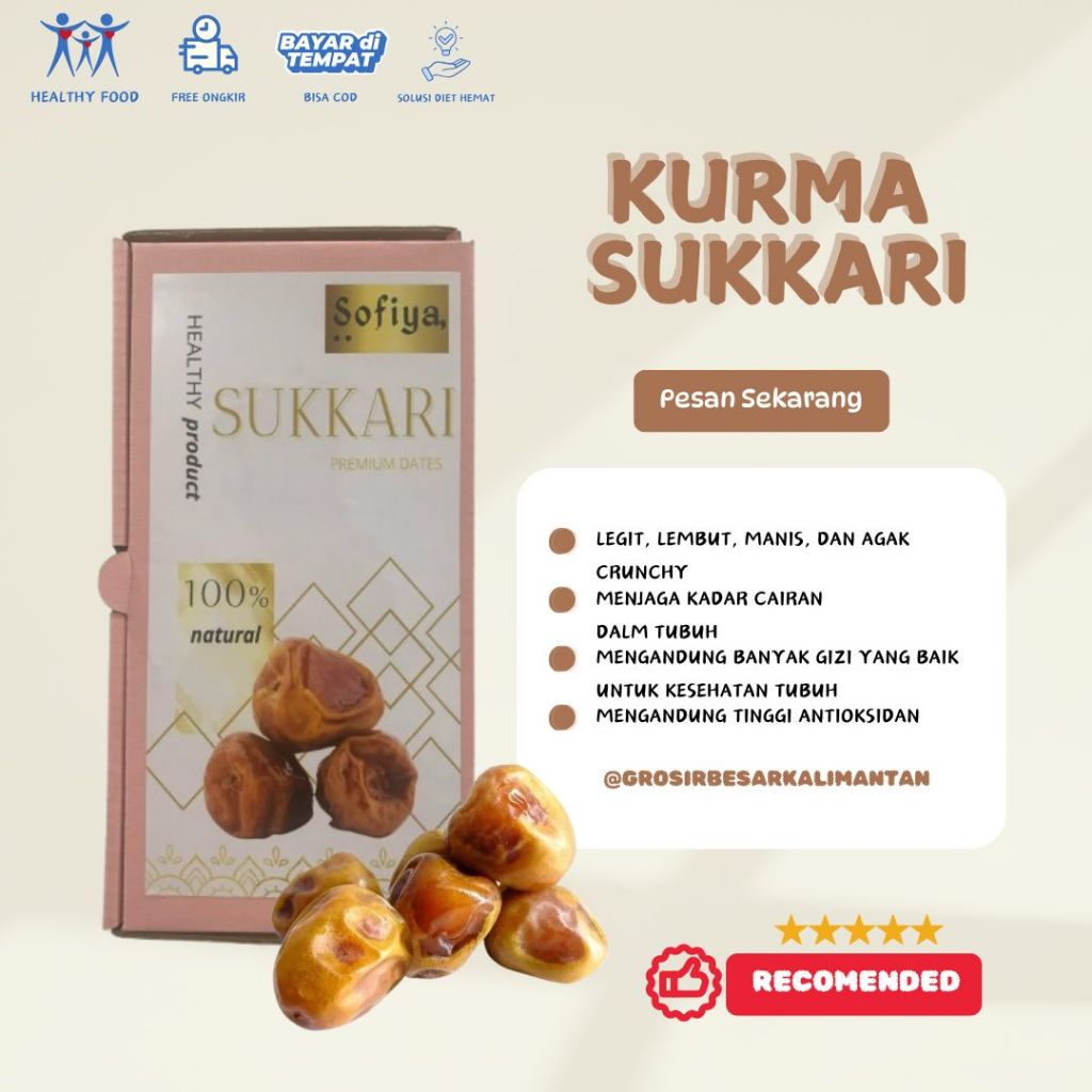 

COD 500 GRAM KURMA BOX SOFIYA SUKKARI RAJA SAFIYA