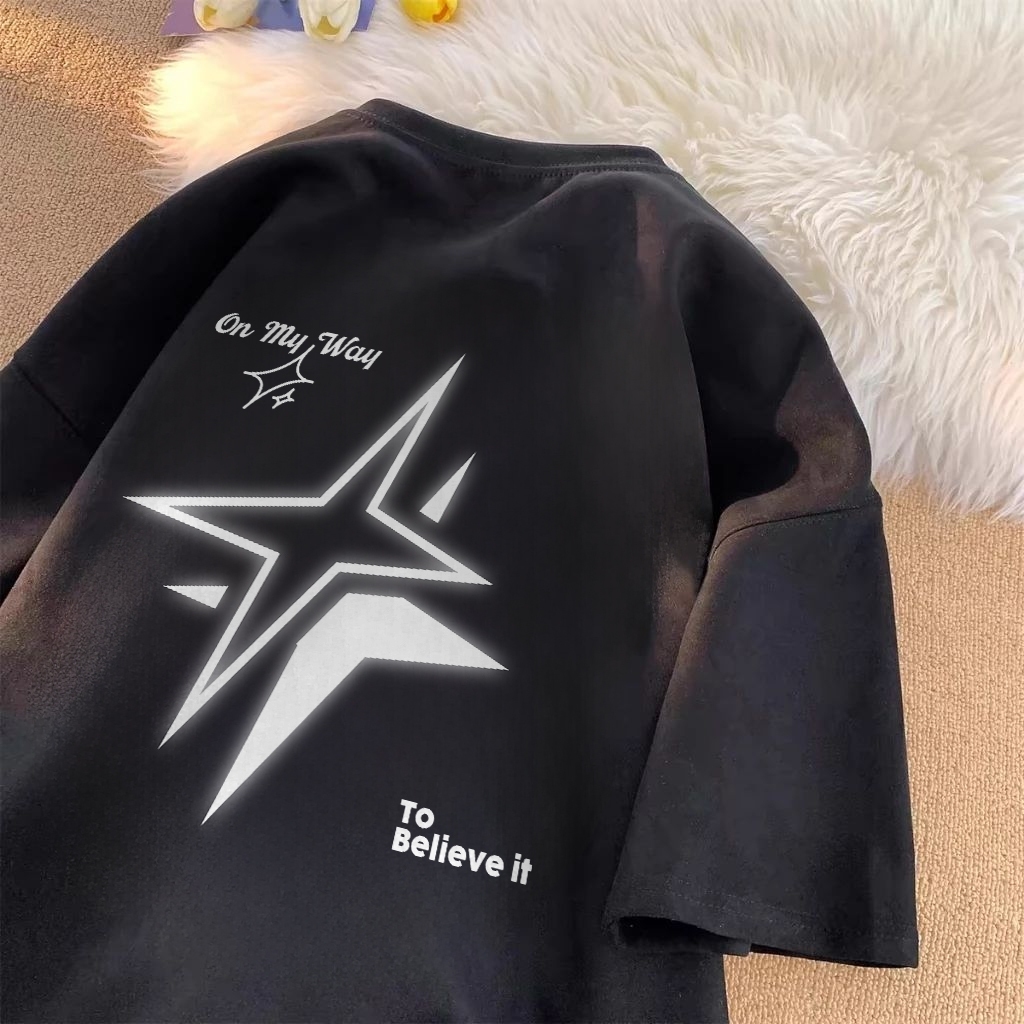 Marlacoeur Kaos Oversize Pria Baju Kaos Pria Motif Keren Kata Keren Kaos Kekinian Pria Korean Style 