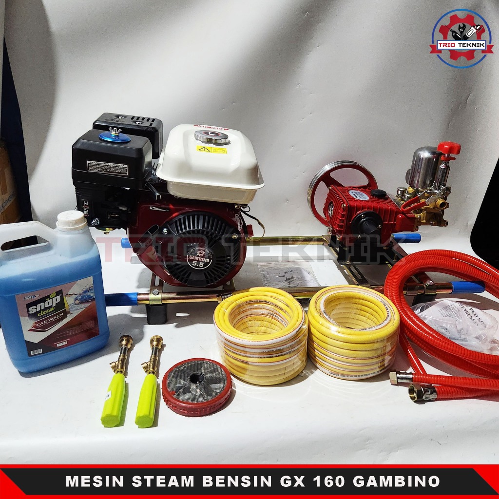 Mesin Steam Bensin Cuci Mobil dan Motor Gambino GX 160