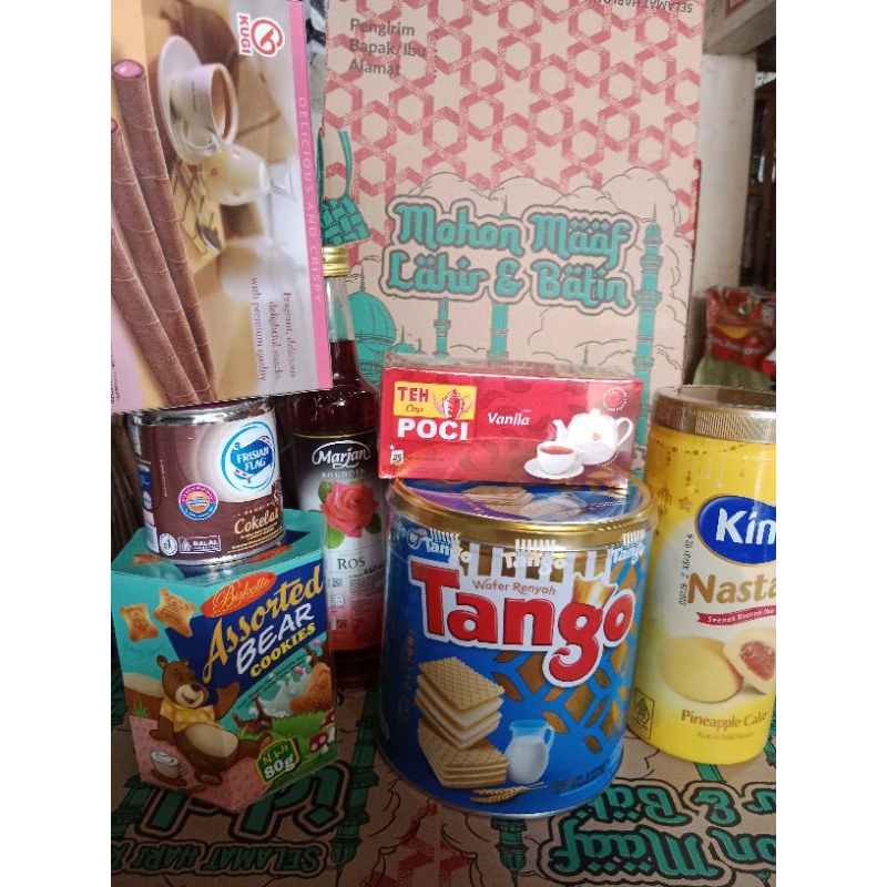

parcel lebaran lengkap 7 aneka macam bonus box idhul fitri terlaris