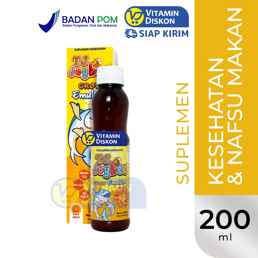 MADU TJ JOYBEE GROW EMULSION 200ML | Multivitamin, memperbaiki nafsu makan, meningkatkan Sistem Imun