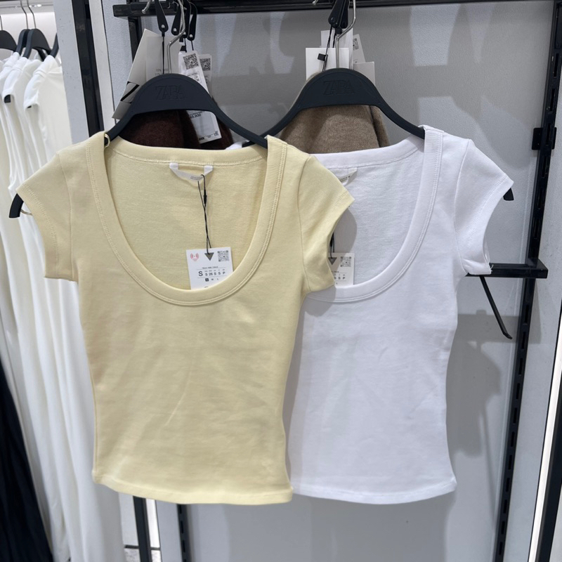 Kaus T-Shirt Ribb ZARA Women Jastip (jasa titip)