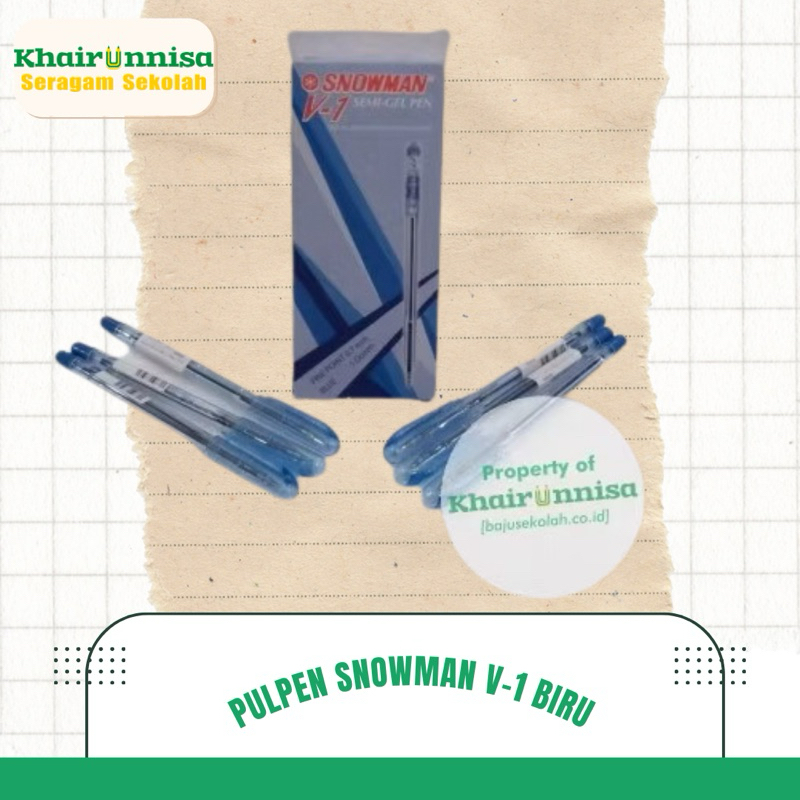 

PULPEN SNOWMAN V-1 BIRU