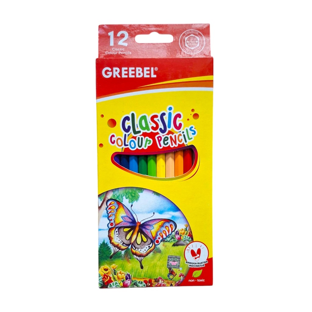 

Gramedia Jayapura - Greebel 7012 Classic Colour Pencil (Pensil Warna) 12 Warna