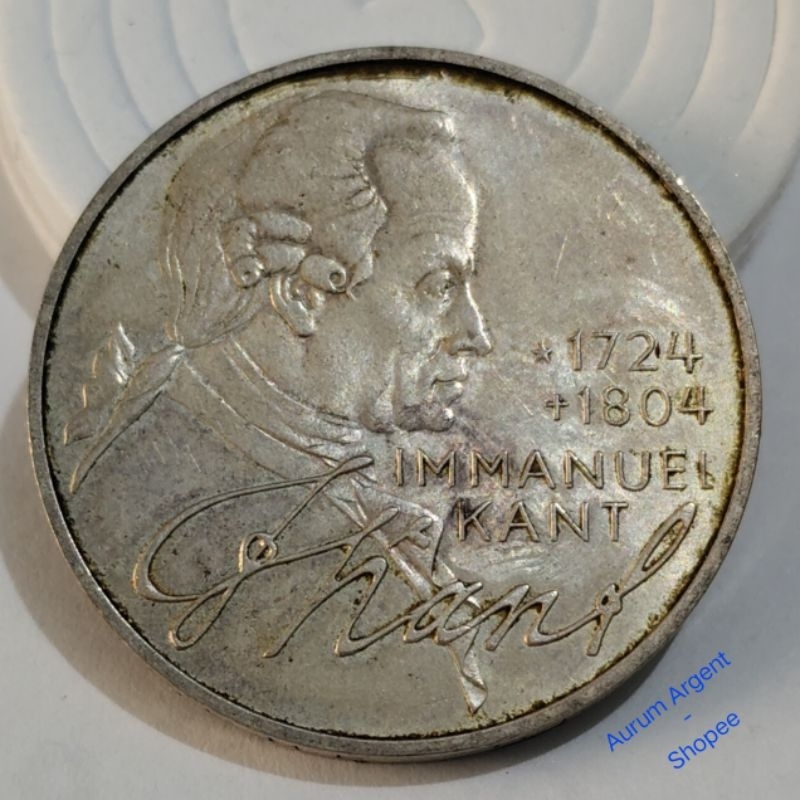 AB.97-- 1 PC KOIN PERAK KUNO ASLI 5 DEUTSCHE MARK TH 1974. -- SILVER COIN --
