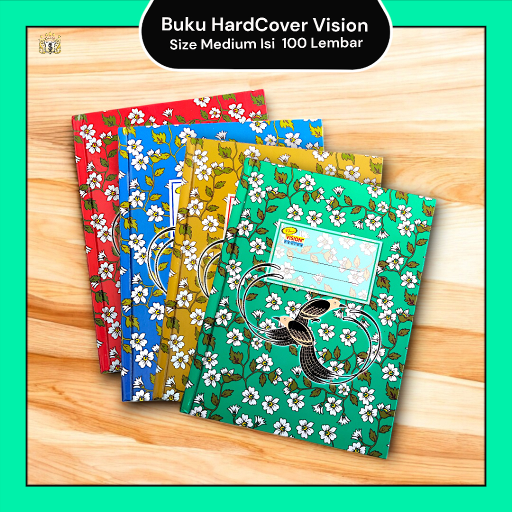 

Buku Hard Cover Vision Medium 100 Lembar / Buku Catatan Batik Bunga / Buku Sekolah / Serbaguna