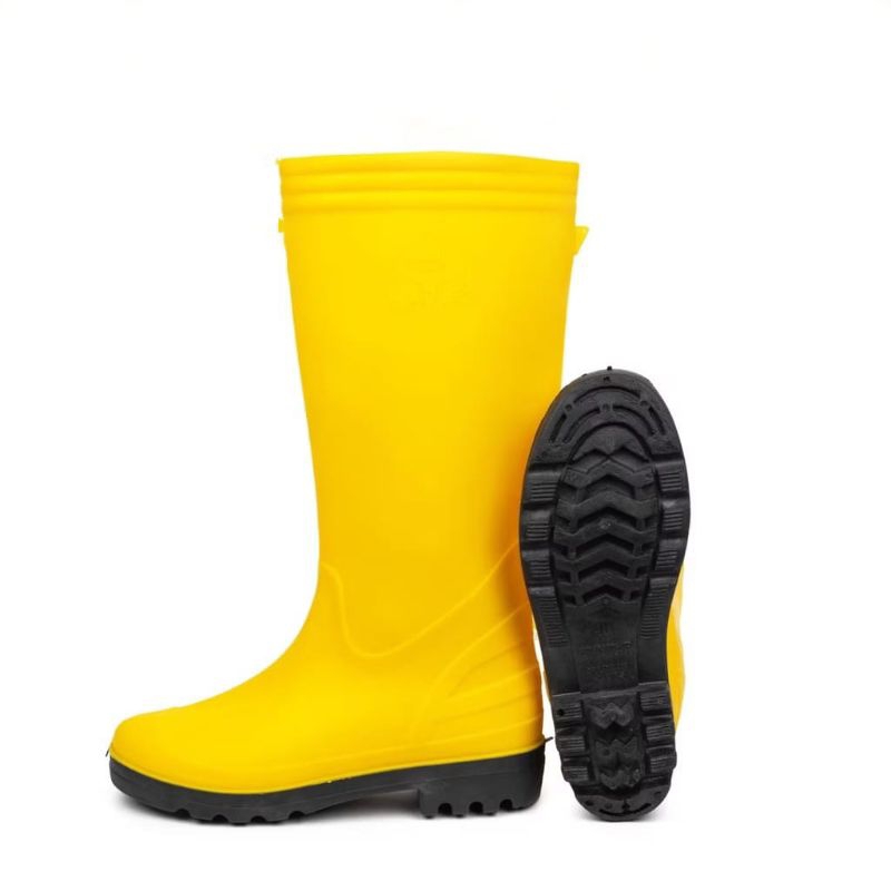 sepatu boots tinggi kuning sepatu APD industri perkebunan sepatu boot proyek sepatu bot berkebun dan