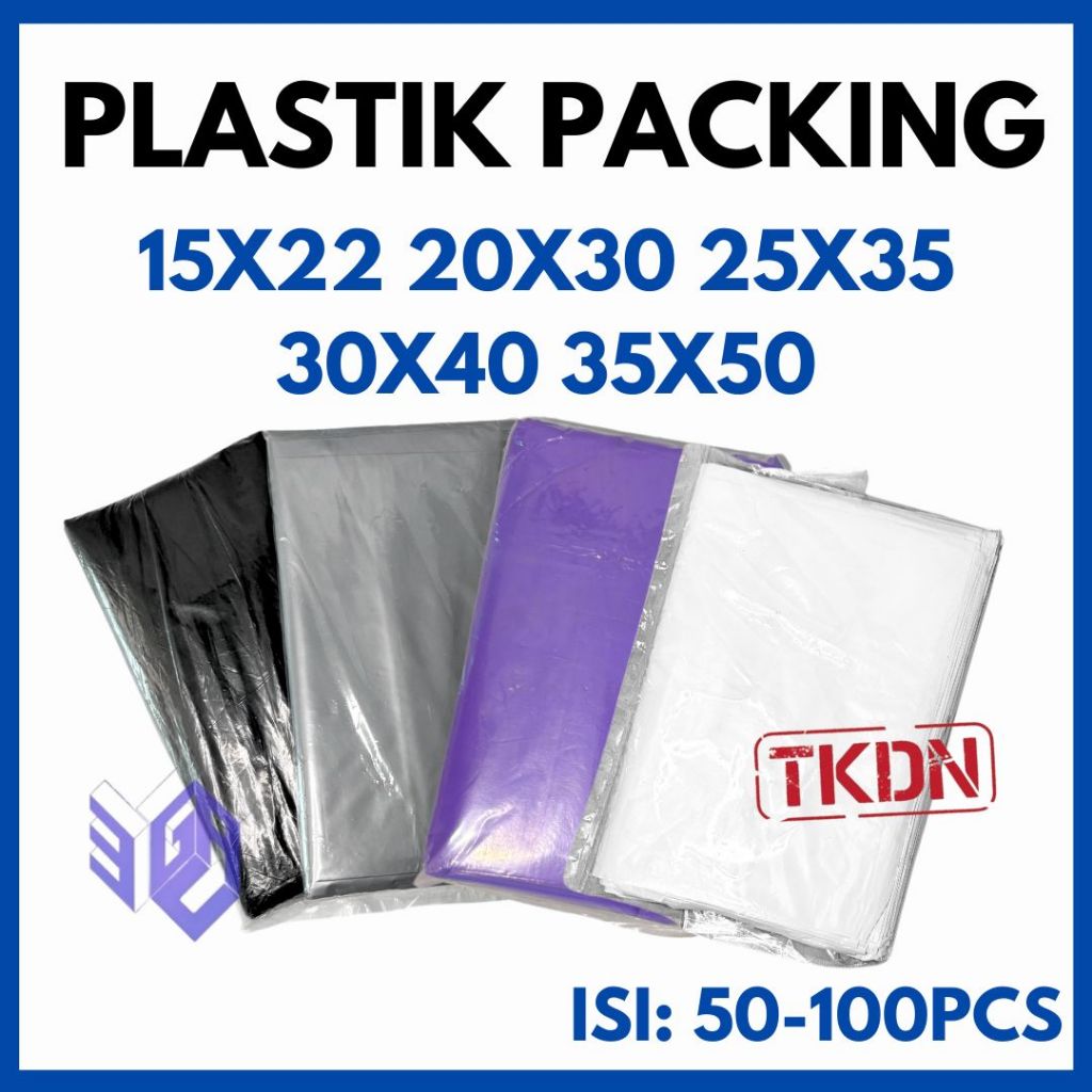 Kantong Plastik Online Shop Tanpa Plong Ukuran 15 X 22 20 X 30 25 X 35 30 X 40 35 X 50 Warna Silver 