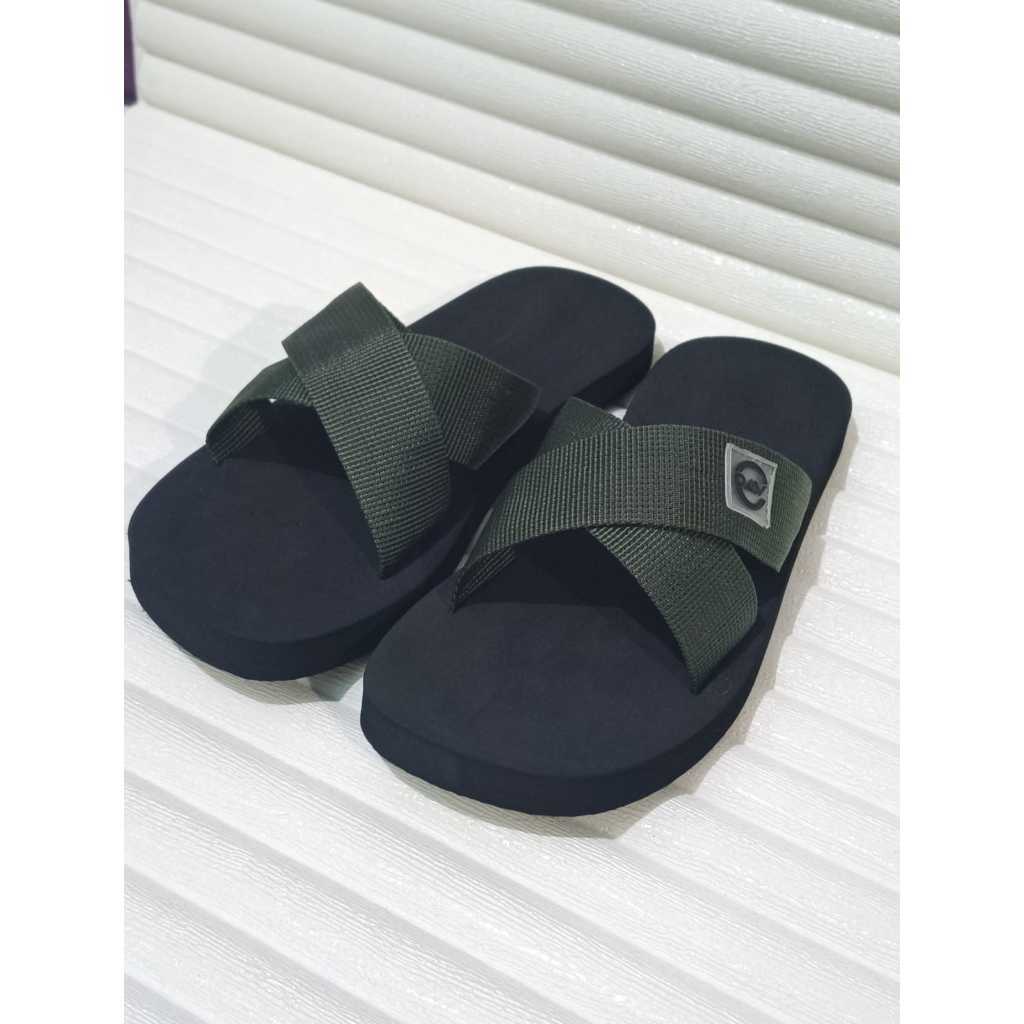 Sandal Slide Silang Dava Original Premium/Sandal Pria/Fasionable Sandal Slop Silang