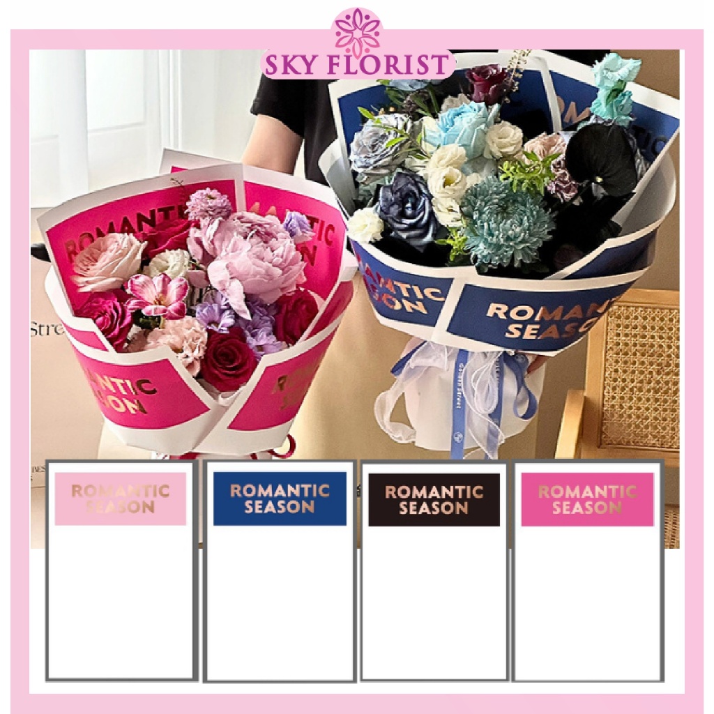 

Kertas Buket Waterproof Matte Solid Cellophane Flower Wrapping Valantine KB68