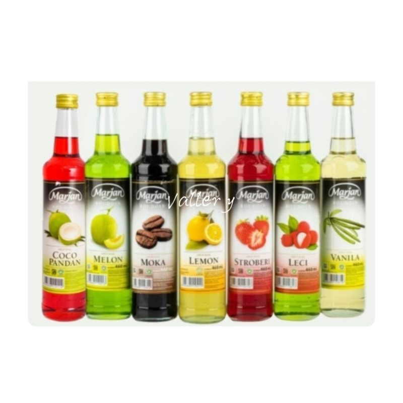 

Marjan Boudoin Sirup All Varian 460 ml Cocopandan Moka Leci Lemon Strawberry Vanila Melon Rose