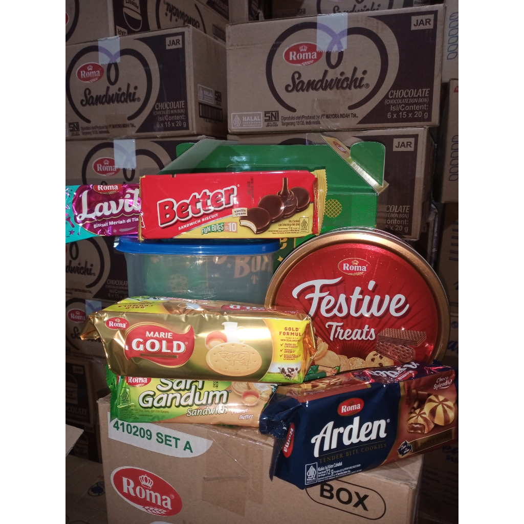 

PAKET FESTIVE BOX SET A / Roma Festive Box Package / Hampers Roma / Hampers Lebaran 2026