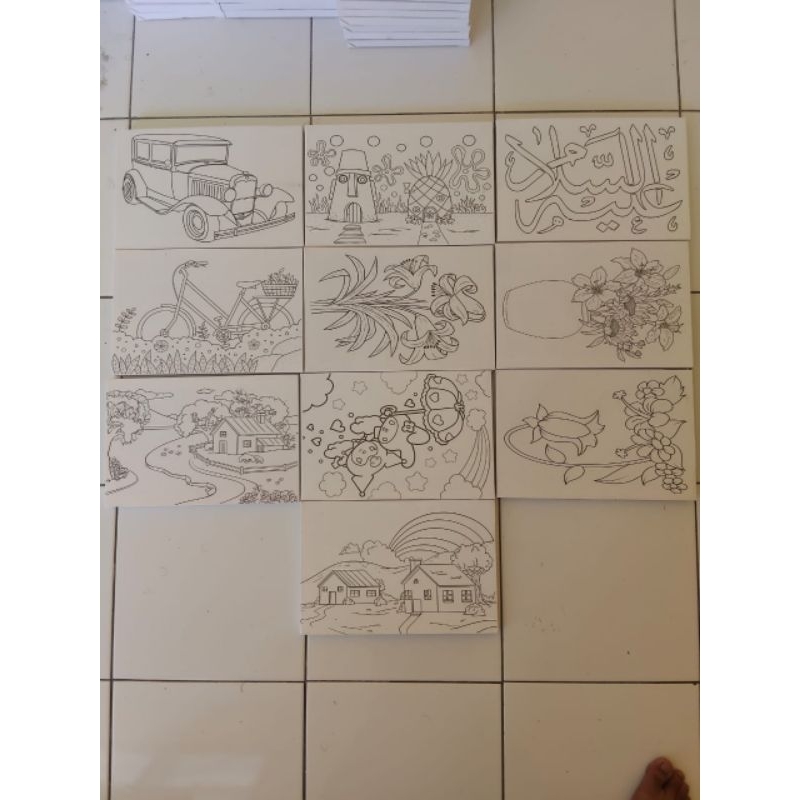 kanvas lukis sketsa 20x30cm