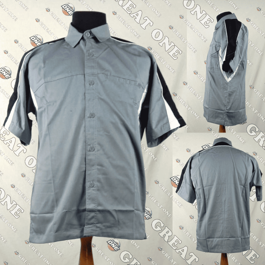 Kemeja Polos Seragam, Baju Kerja/Komunitas, American Drill Abu