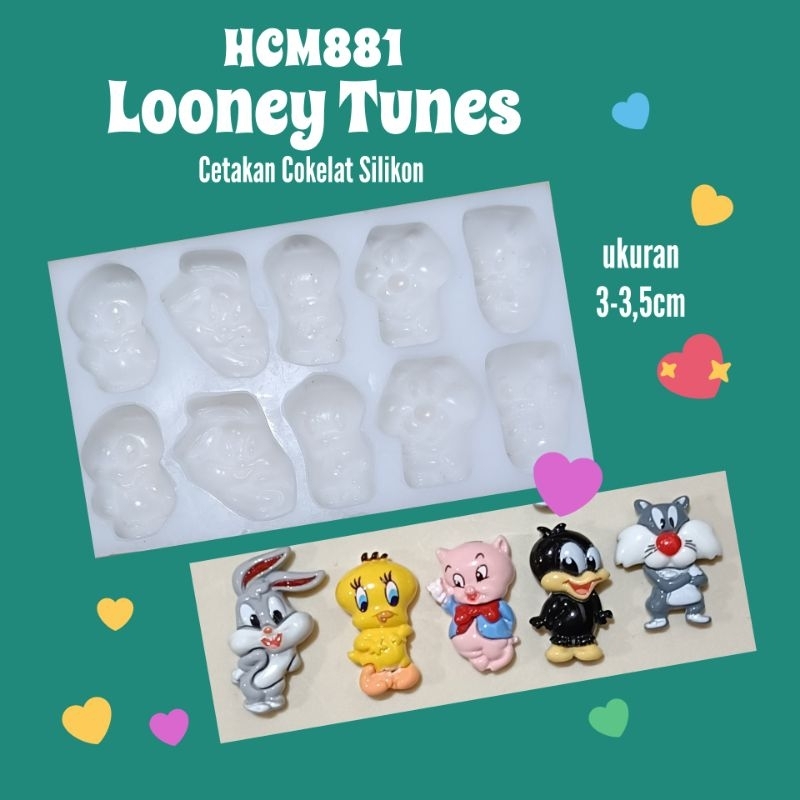 HCM881 Looney Tunes | Cetakan Cokelat Silikon | Fiina de Choco
