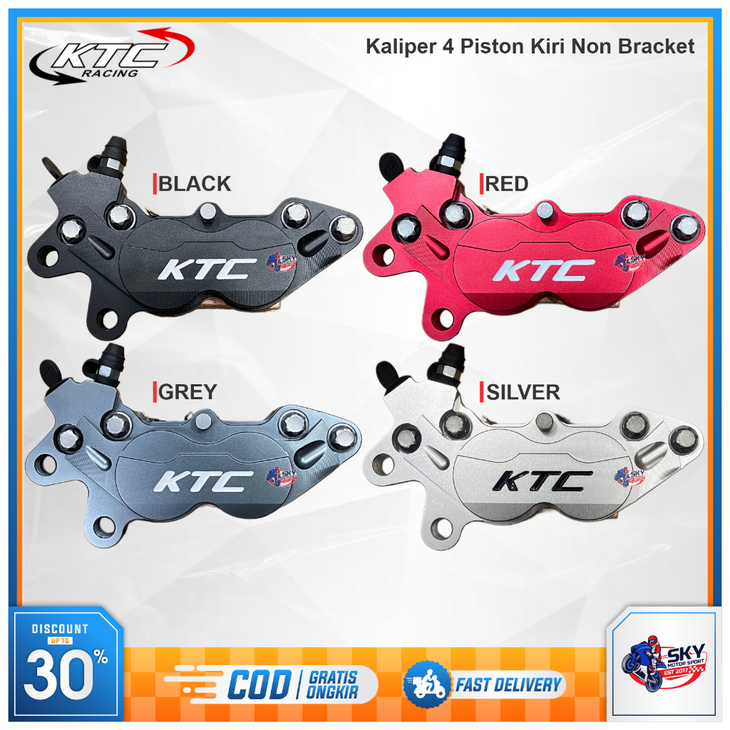 Kaliper Depan Kiri KTC Racing 4 Piston Non Bracket Universal Original