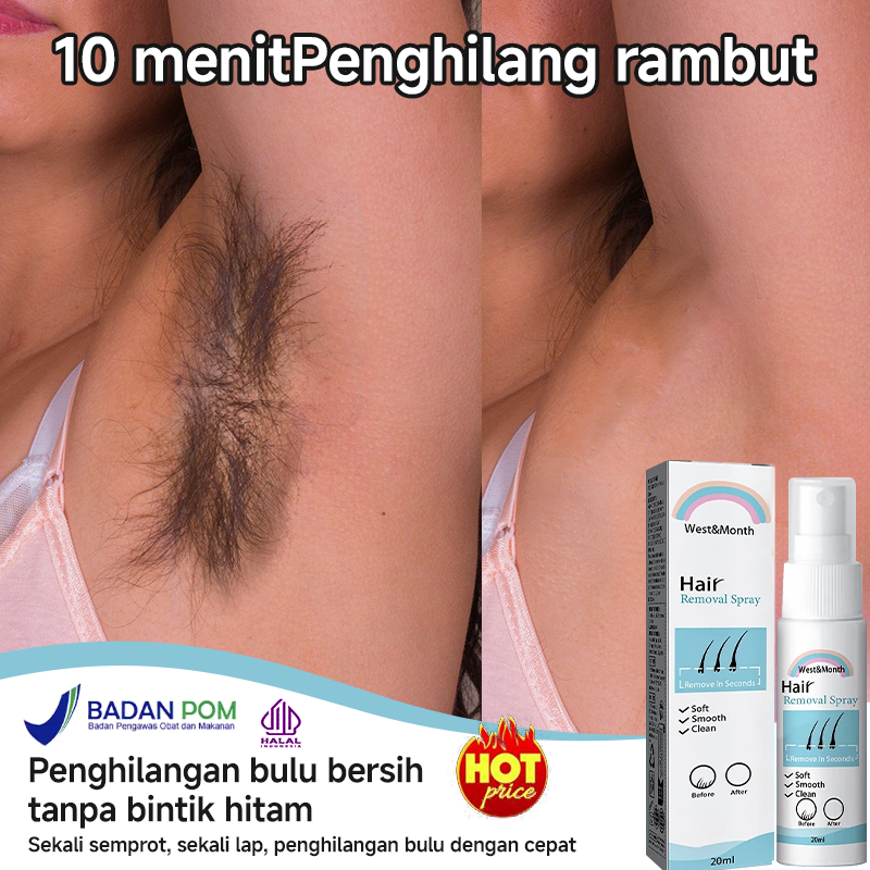 Spray Penghilang Bulu 20ml Hair remover Pembersih bulu ketiak dan miss v Pencukur bulu ketiak Penghi