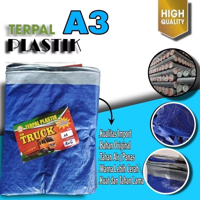 TERPAL PLASTIK A3 UKURAN  CUSTOMTERPAL TENDA TERPAL TRUCK TERPAL KOLAM ukuran 2x3 3x4 3x5 4x5 4x6 5x
