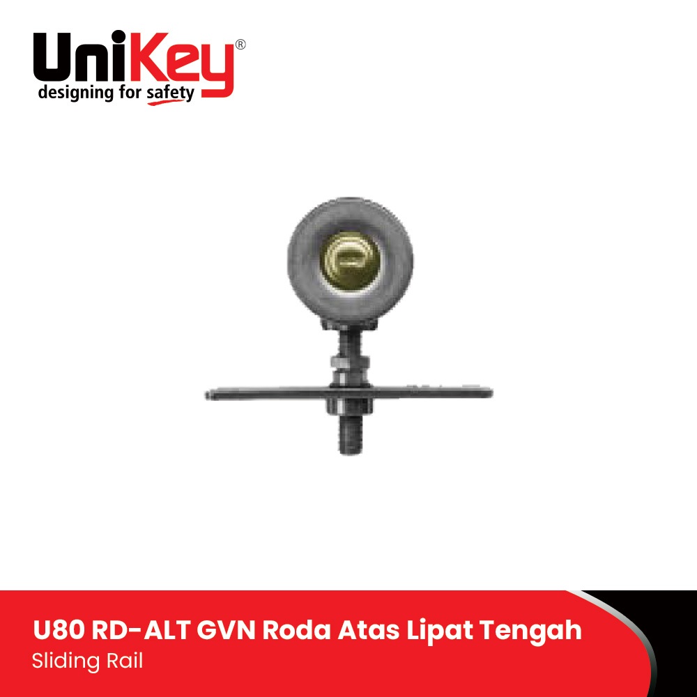 UniKey Sliding Rail System Roda Atas Lipat Tengah U80 RD-ALT GVN