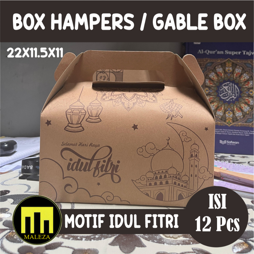 

Box Hamper idul fitri/Gable box idul fitri/hamper lebaran isi 12 pcs