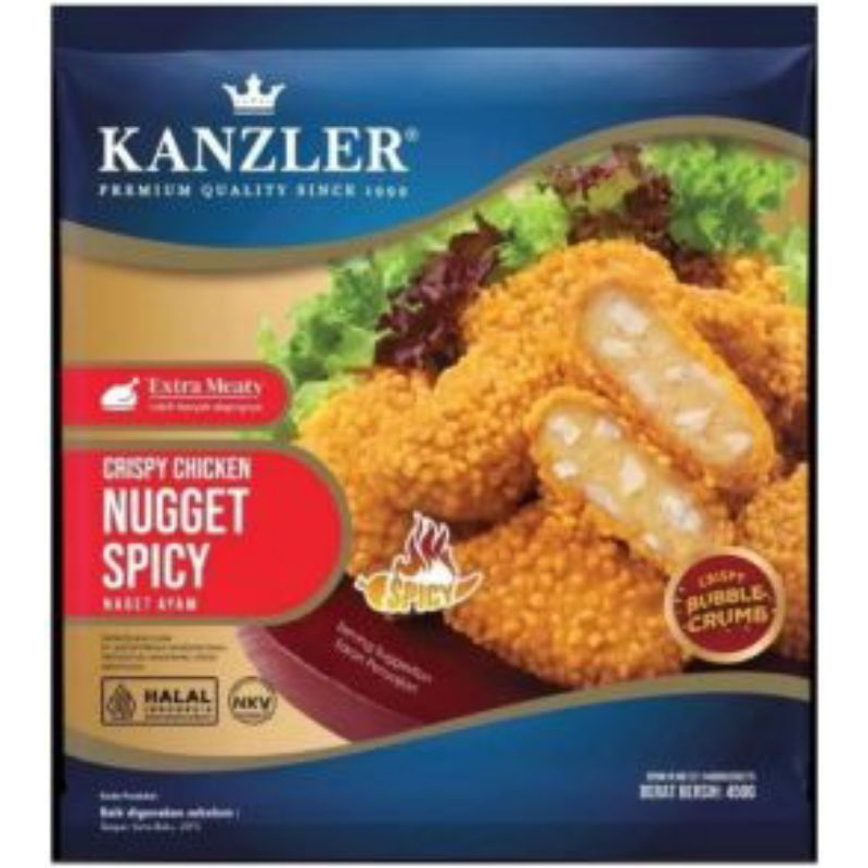 

RB KANZLER CRISPY SPICY NUGGET 450GR / NAGET AYAM KANZLER PEDAS / NAGET KRISPY