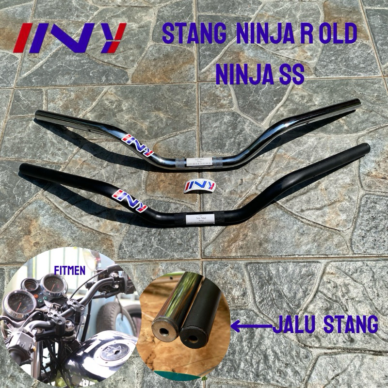 Stang SETIR Ninja SS Ninja R Stang Pipa Ninja SS R Kis Replika Original Kawasaki warna CHROME DAN HI