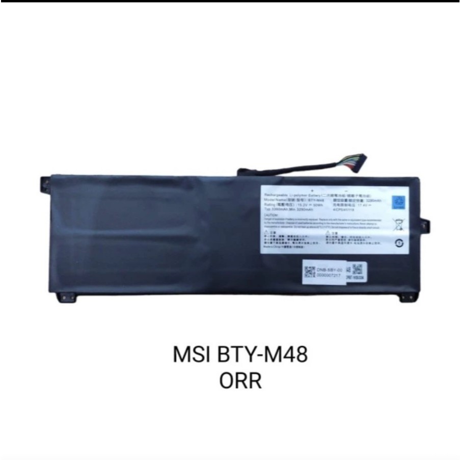 Baterai Batrai MSI Modern PS42 8RC 8RA 8RB 8MO PS42 8250U BTY-M48 4ICP