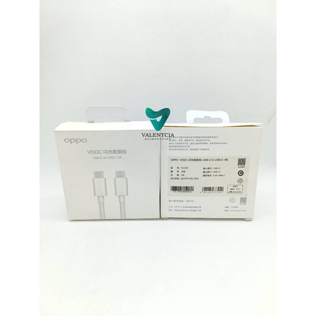 KABEL DATA OPPO ORI VOOC TYPE C TO TYPE C