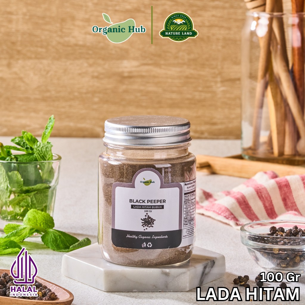 

Organic Hub Lada Hitam Bubuk Bumbu Dapur Nusantara Black Pepper Powder Premium 55 gr