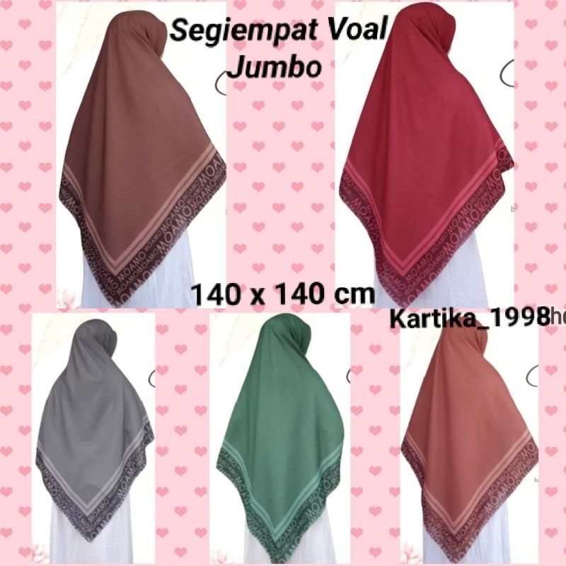 Segiempat Voal Jumbo Motif, 140 X 140 cm, by Moamoscarf.
