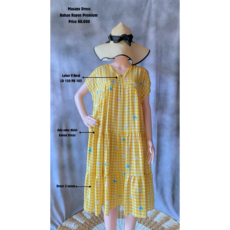 Masayu homedress rayon premium daster selutut