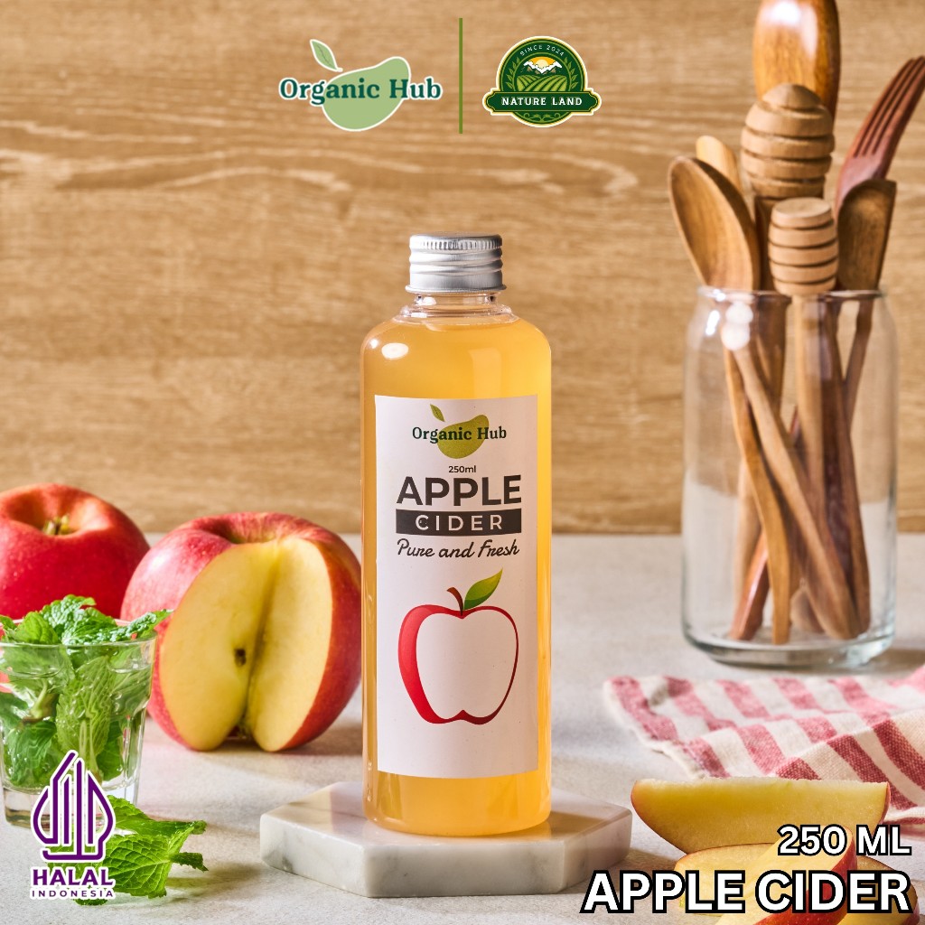 

Organic Hub Cuka Apel Original Organik Apple Cider Vinegar Cuka Sari Apel 250 ml