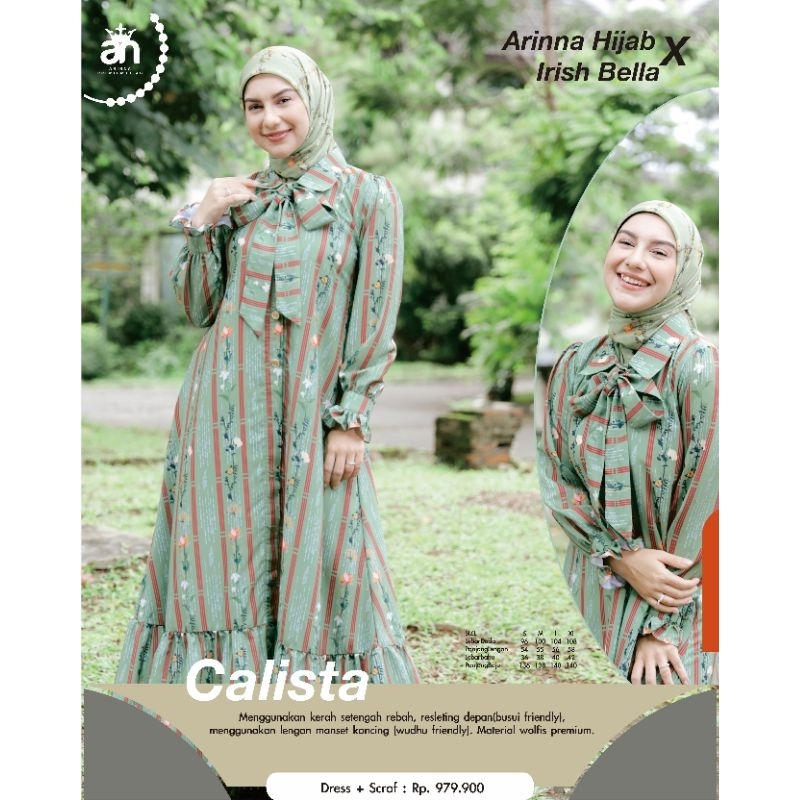 Arinna Calista X Irish Bella Series  by Arinna hijab | Gamis Wanita | Gamis terbaru  | Wolfis premiu