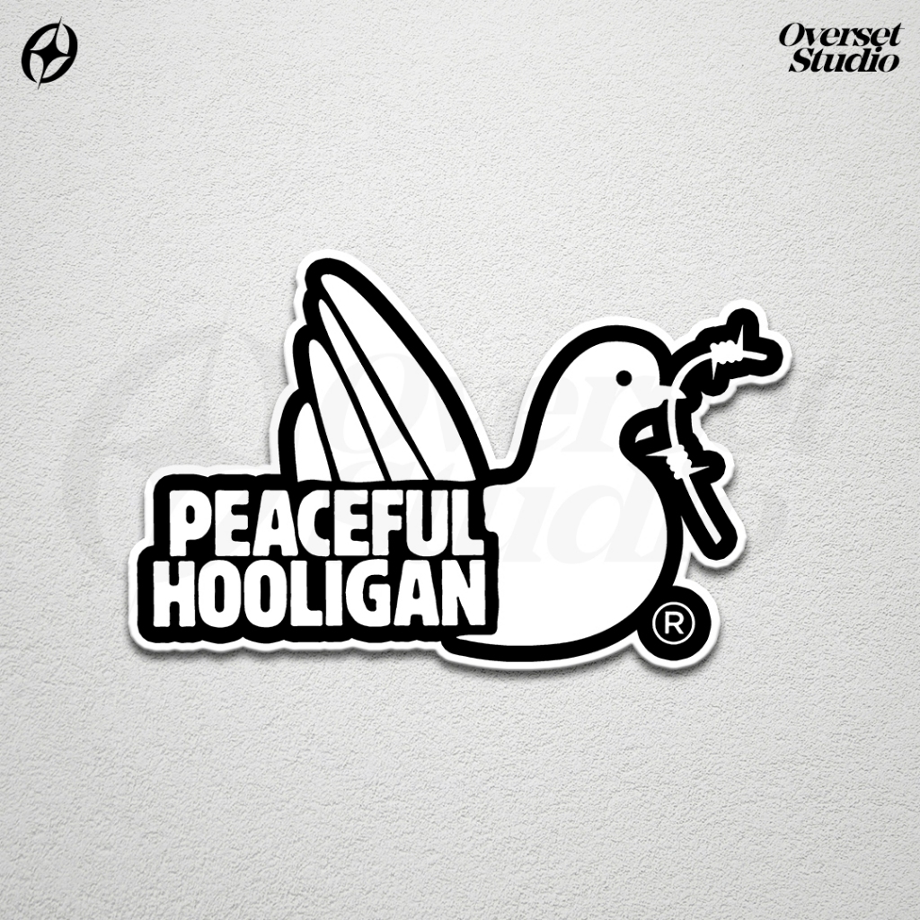 

(GRATIS ONGKIR & COD) Sticker Peaceful Hooligan / Stiker Brand Casual Peaceful Hooligan / Sticker Vinyl Glossy / Sticker Aesthetic / Sticker Band / Stiker Brand Lokal / Stiker Satuan / Sticker Custom / Sticker Helm / Stiker Tumbler / Stiker Anti Air