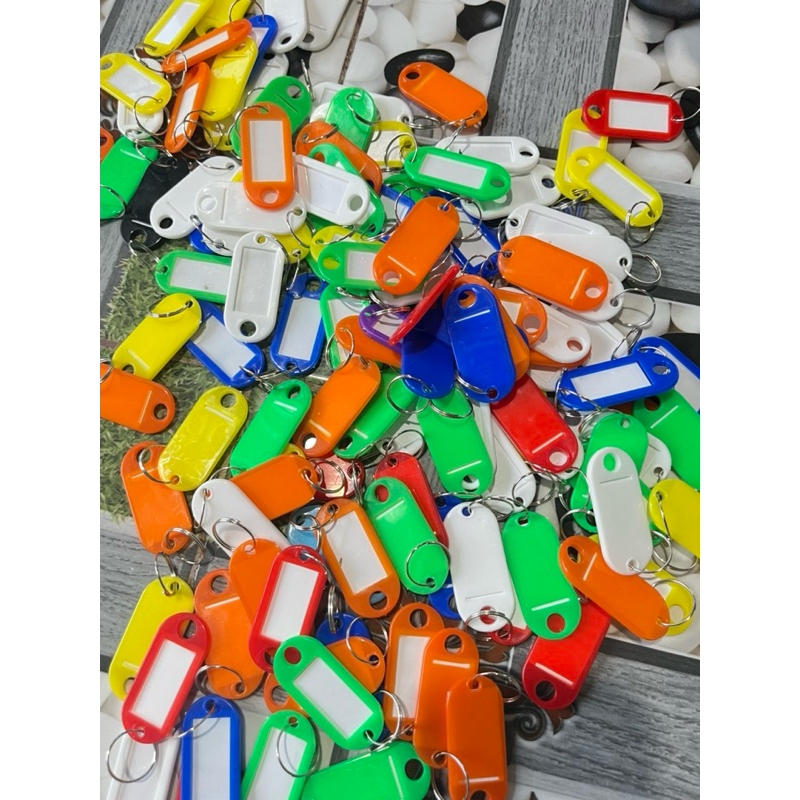 Gantungan Kunci Label Nama Warna Warni Key Name Tag