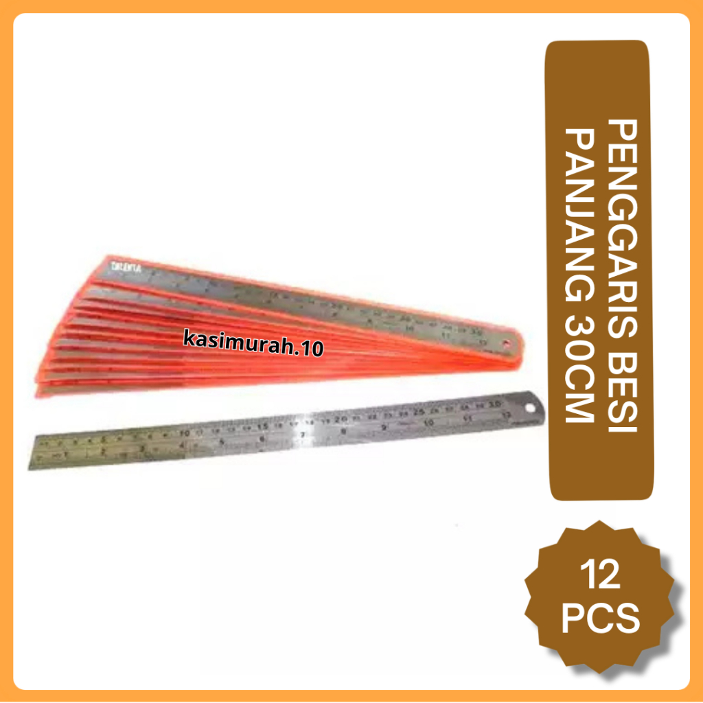 

Penggaris Besi 30cm (1 Pak / 12 PCS)