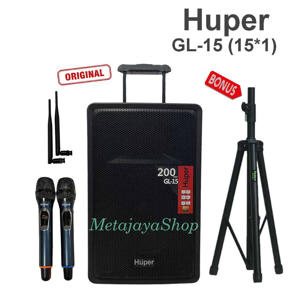 Speaker Portable Huper GL15 speaker meeting huper gl15 gl 15 15Inch