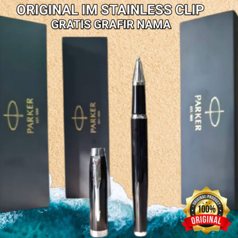 

Pulpen Mewah Exlusive Original Parker IM Stainless Clip Gratis Grafir Nama