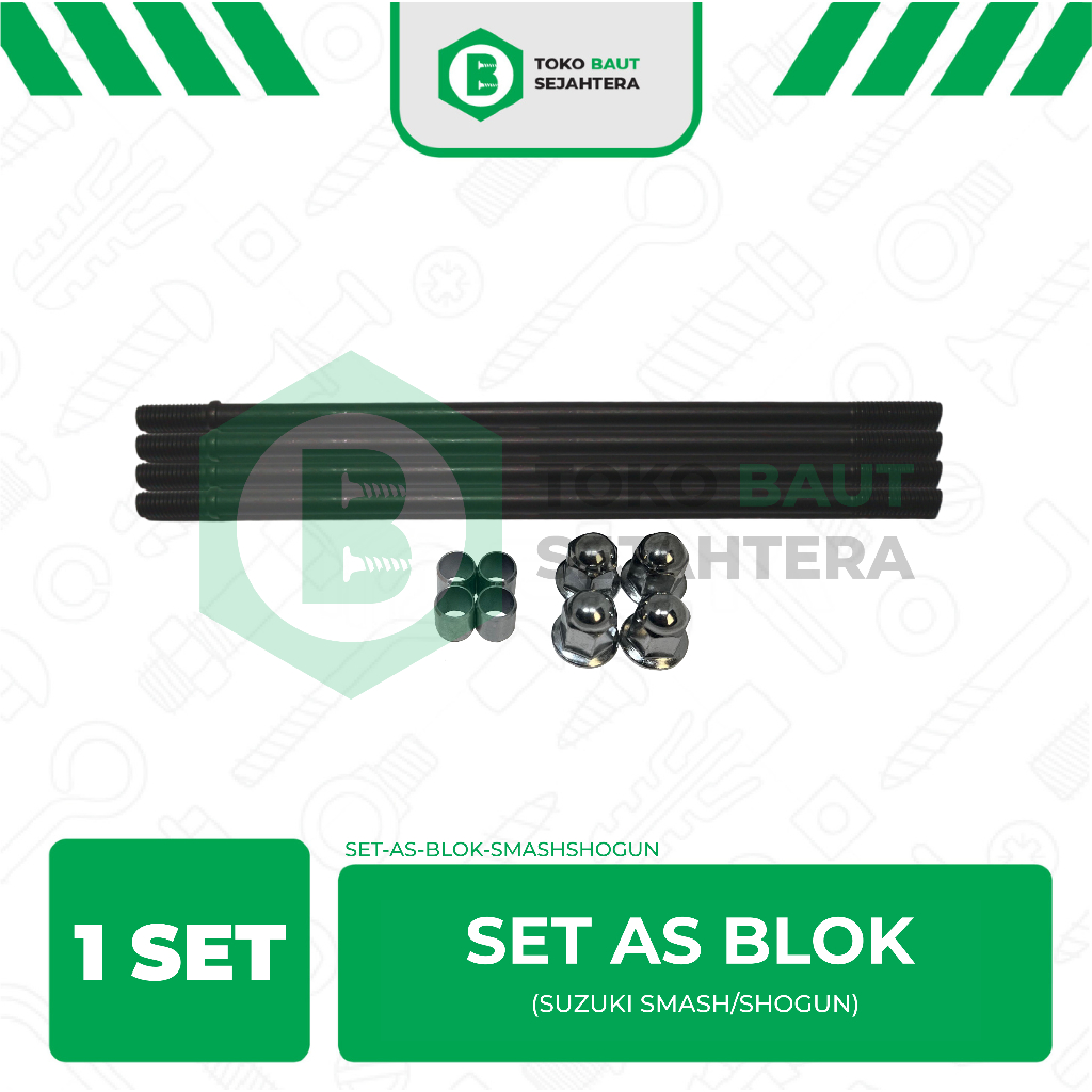 1 SET AS BLOK-BAUT-ANCER-TUSUK-SATE SUZUKI MOTOR SMASH NEW-FI-125-110-115 / SHOGUN 110-125-SP