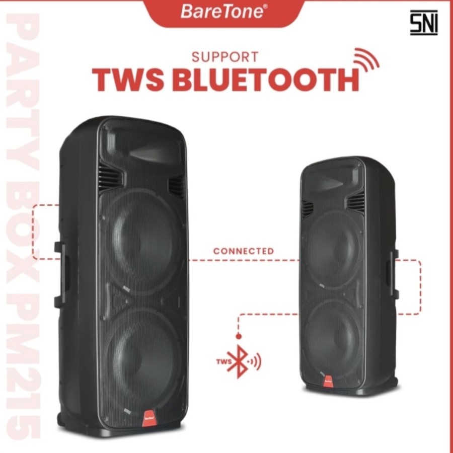 SPEAKER PORTABLE BARETONE 15 INCH DOBEL / PARTY BOX PM215 15 / PM 215 - ORIGINAL GARANSI