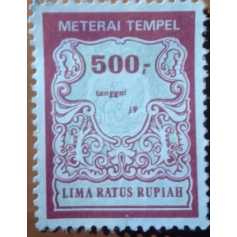 

MATERAI TEMPEL 500 RUPIAH .TAHUN 1981-1985 ASLI ORIGINAL