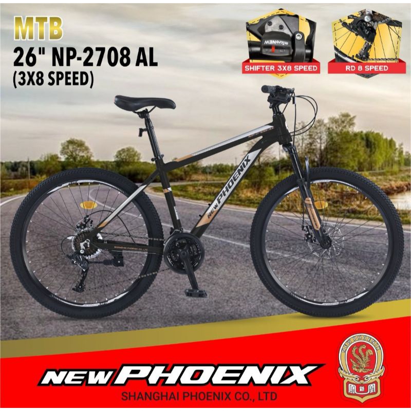 SEPEDA MTB GUNUNG PHOENIX 26 INCH CAKRAM ALLOY TERBARU