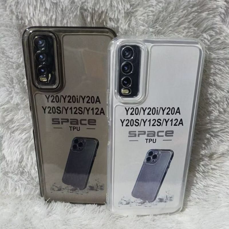 Soft Case ORIGINAL Space Bening VIVO Y20/Y20i/Y20A/Y20S/Y12S/Y12A Casing Transparan Pelindung Camera