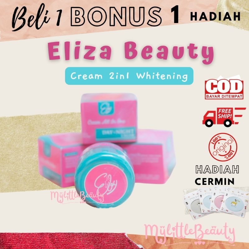 EBY CREAM ELIZA BEAUTY CREAM WHITENING BOOSTER PEMUTIH WAJAH - TWO IN ONE CREAM NIGHT CREAM DAY CREA