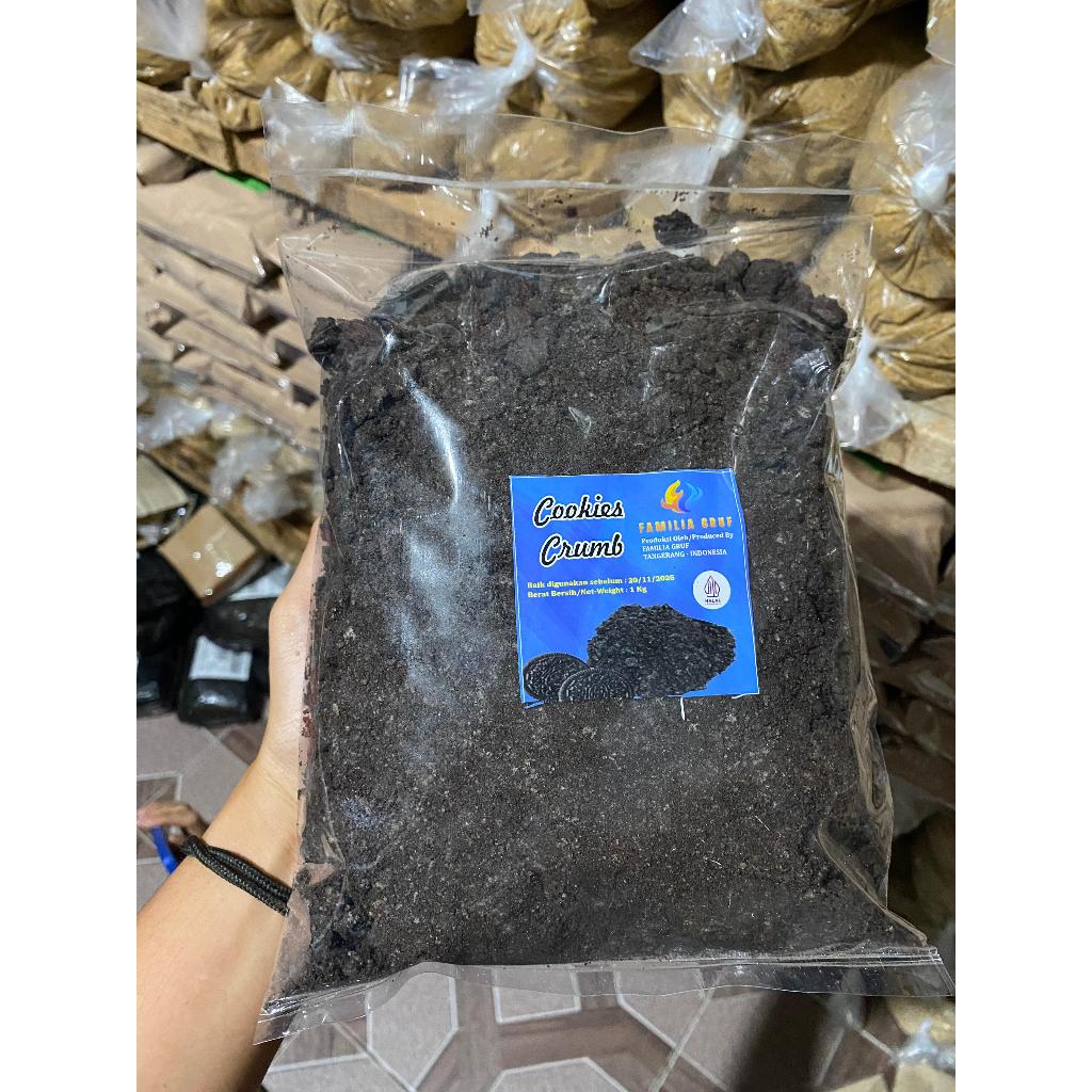 

BUBUK COOKIES CRUMB 1 KG BISKUIT HITAM ORIGINAL KUALITAS PREMIUM