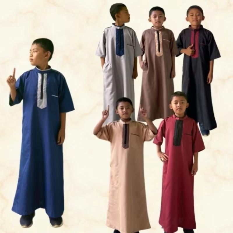 Jubah Anak Laki Laki Lengan Pendek
