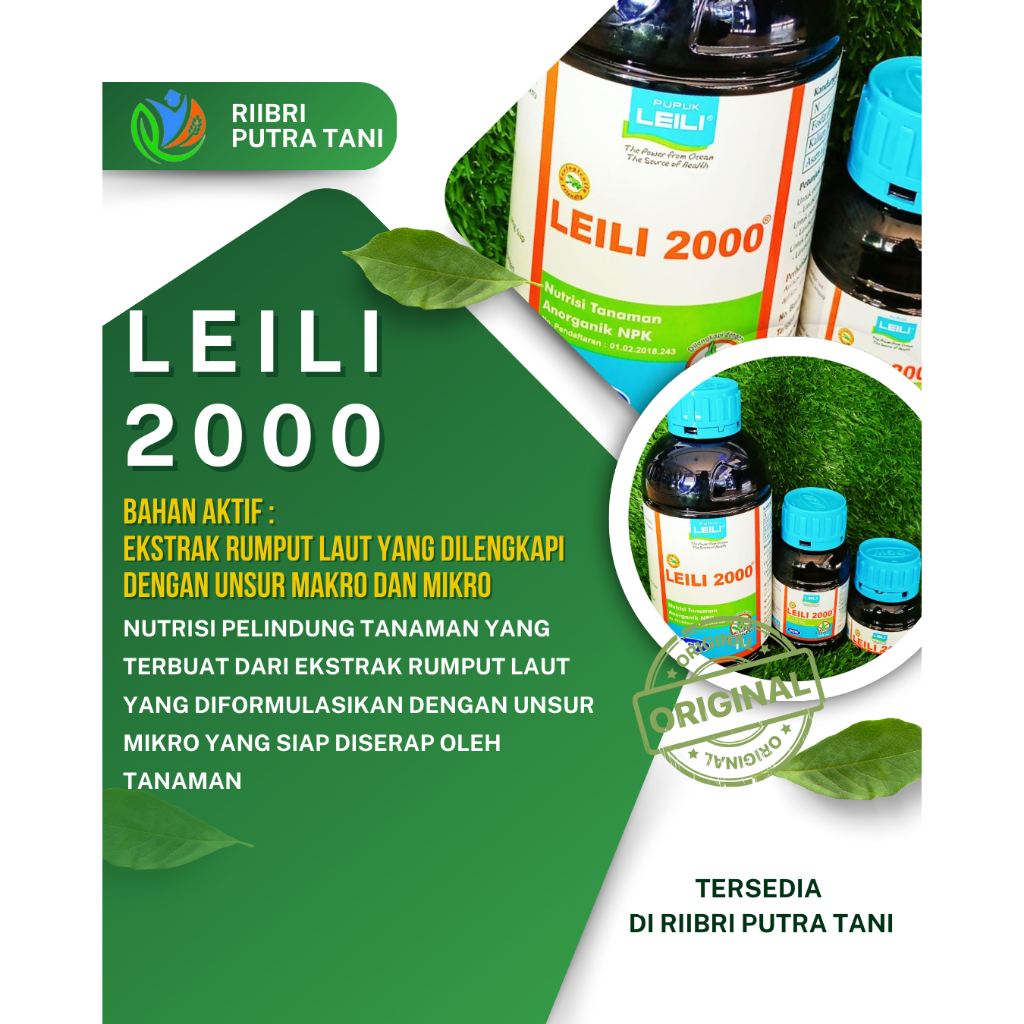 Pupuk Daun + ZPT Organik Cair LEILI 2000