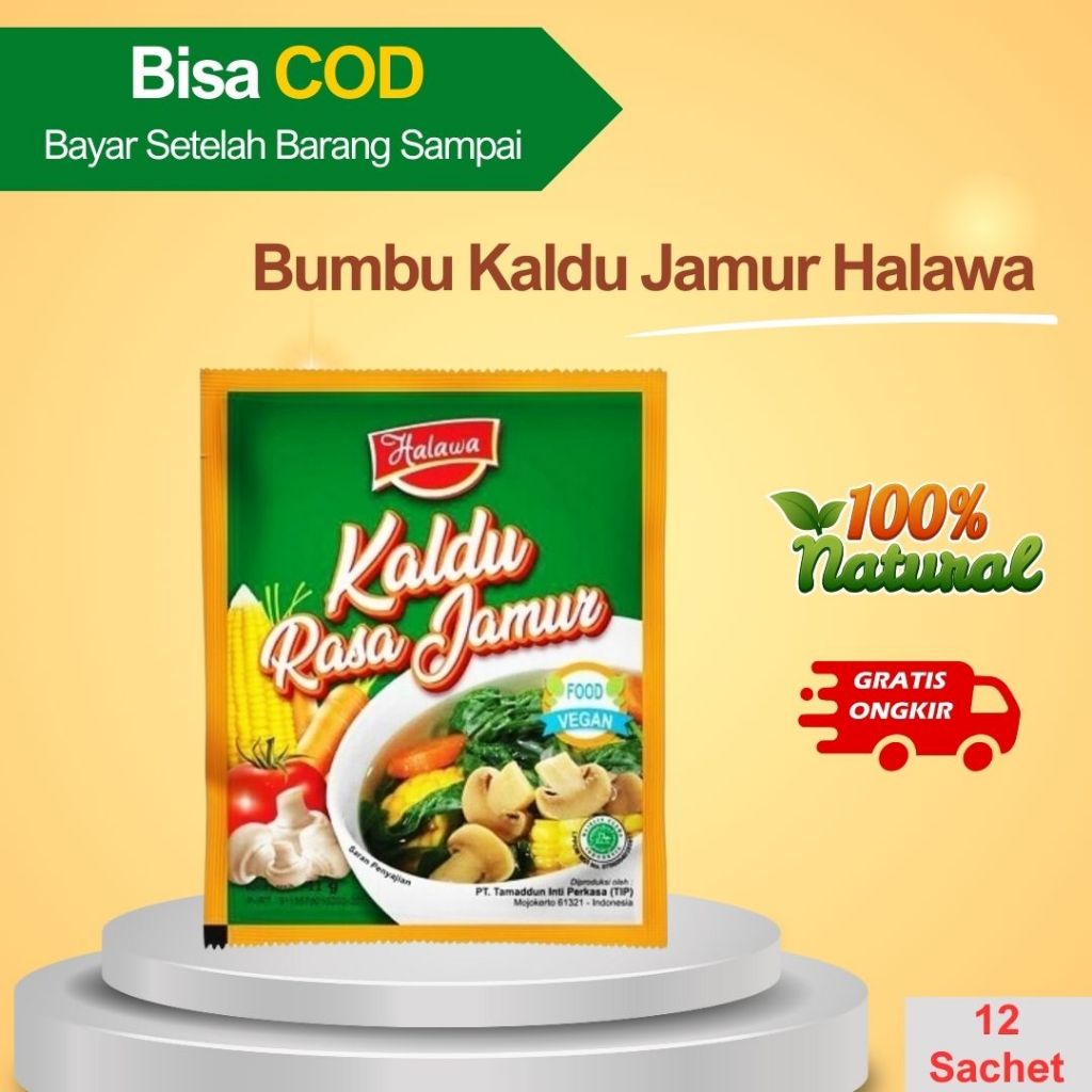 

Halawa Bumbu Probiotik Penyedap Rasa Jamur - isi 12 Sachet