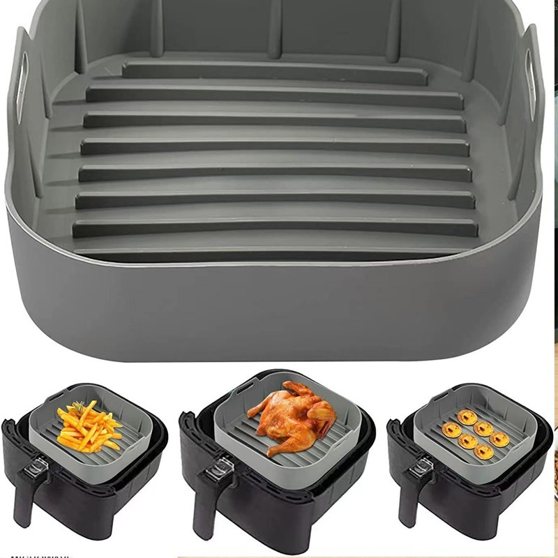 Alas Air Fryer Silikon Bpa Free Mangkok Air Fryer Air Fryer Tray Wadah Airfryer Silikon Tray Nampan