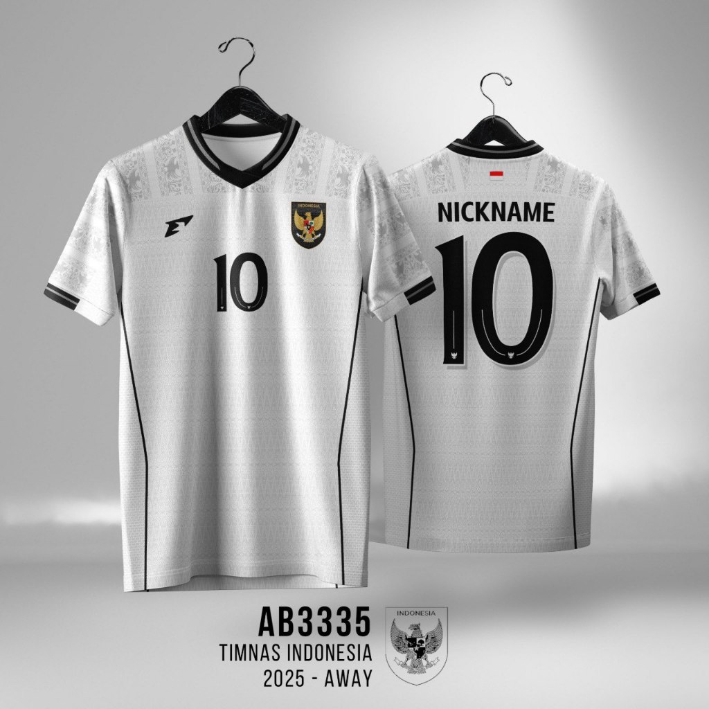 Jersey Sepakbola Timnas Indonesia Fantasy Garuda Away Putih
